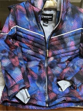 Sunice Kids Jacket in Blue and Pink size 10 teen girl ski snow winter